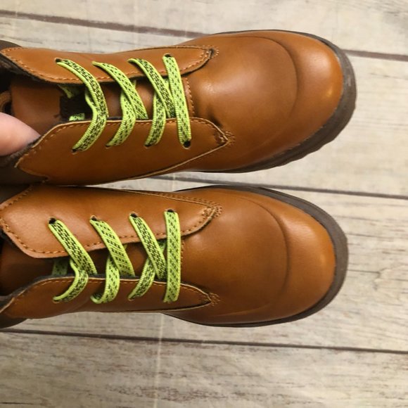 OshKosh B'Gosh Brown Lace Up Boots, Size Little Kid's 12, New with Tags! - Picture 6 of 6